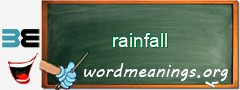 WordMeaning blackboard for rainfall